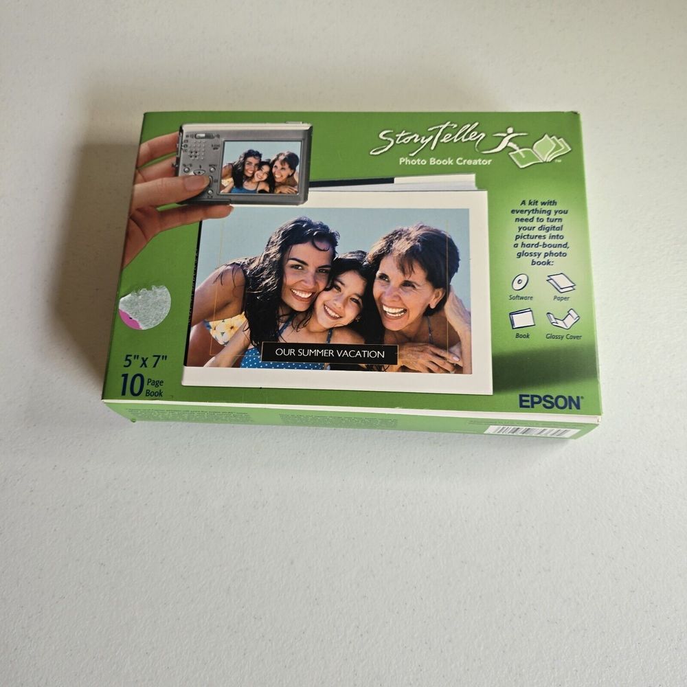 Epson StoryTeller Photo Book Creator Kit 5x7 10 Page Book‎ Software CD